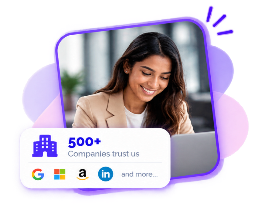 Recruiter at work — 500+ companies trust Placify, including Google, Microsoft, Amazon and LinkedIn